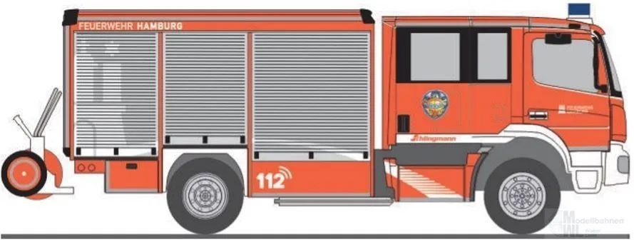 Rietze 72994 - Mercedes-Benz Schlingmann Varus HLF FW Hamburg - Barmbek H0 1:87