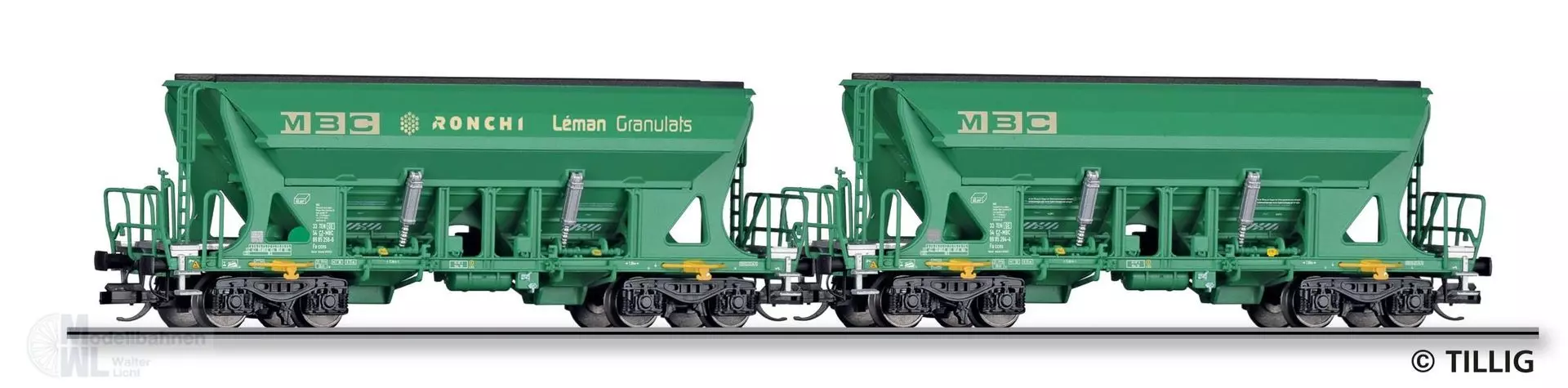 Tillig 01112 - Güterwagenset MBC Ep.VI 2.tlg. TT 1:120