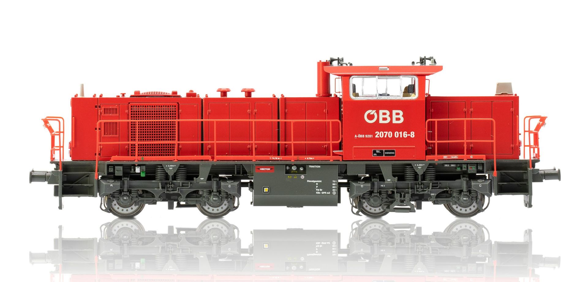 Jägerndorfer Modellbahn 10780 - Diesellok Rh 2070 ÖBB Ep.VI Wortmarke H0/WS