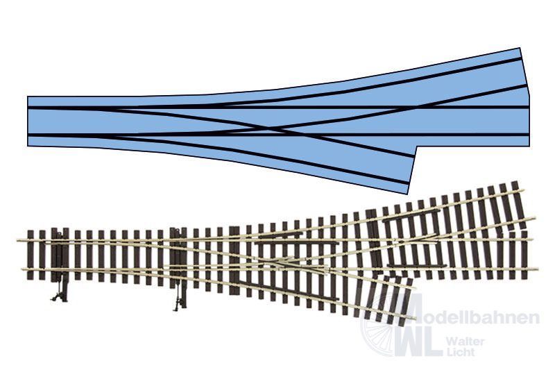 Lenz 45036 - Dreiweghandweiche 11,25° Spur 0