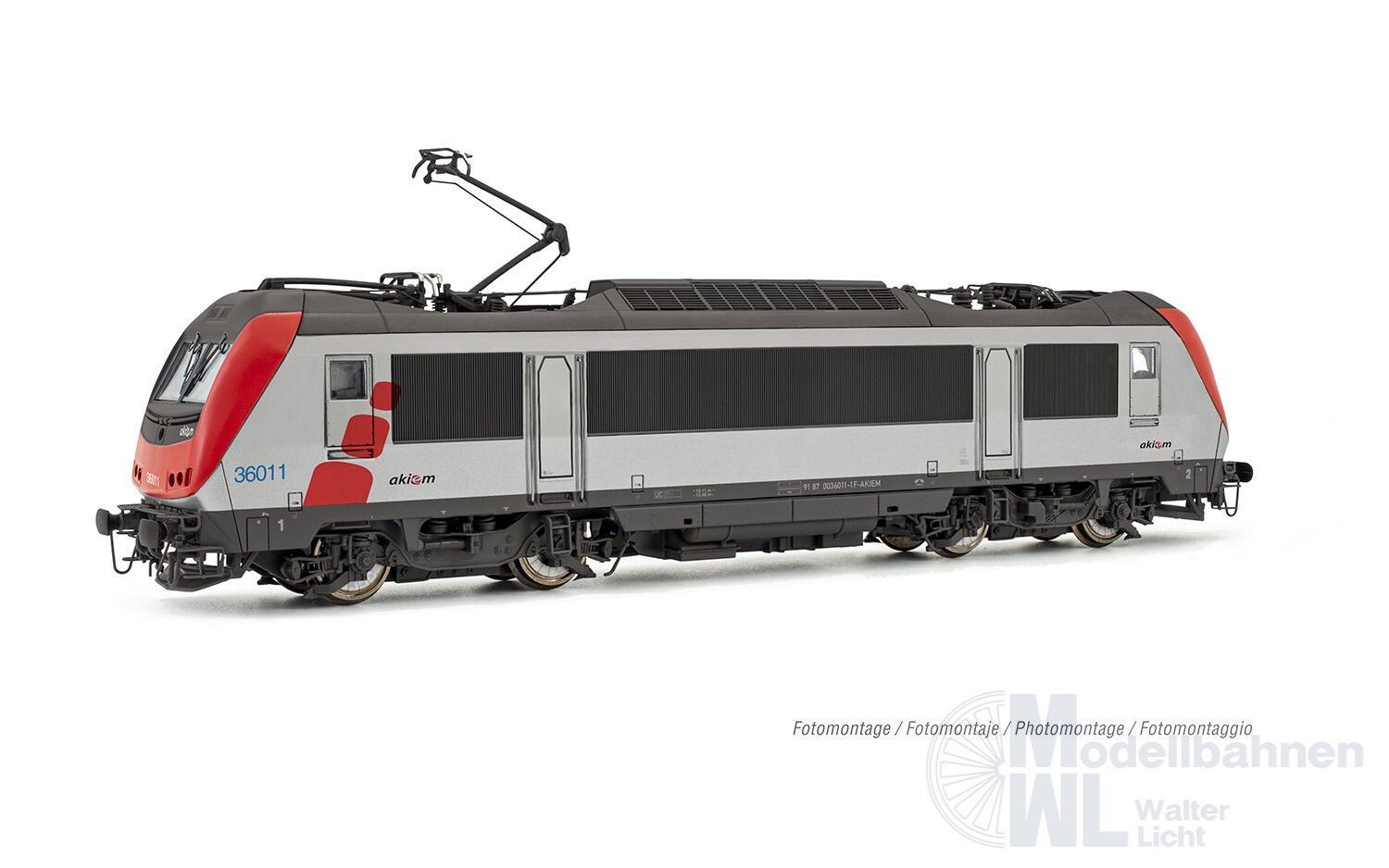 Jouef 2460 - E-Lok BB 36011 Akiem Ep.VI neue Farbgebung H0/GL