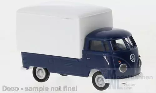 Brekina 32856 - VW T1b Großraumkasten dunkelblau/weiß H0 1:87
