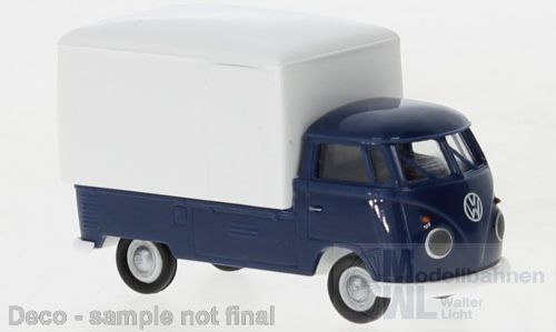 Brekina 32856 - VW T1b Großraumkasten dunkelblau/weiß H0 1:87