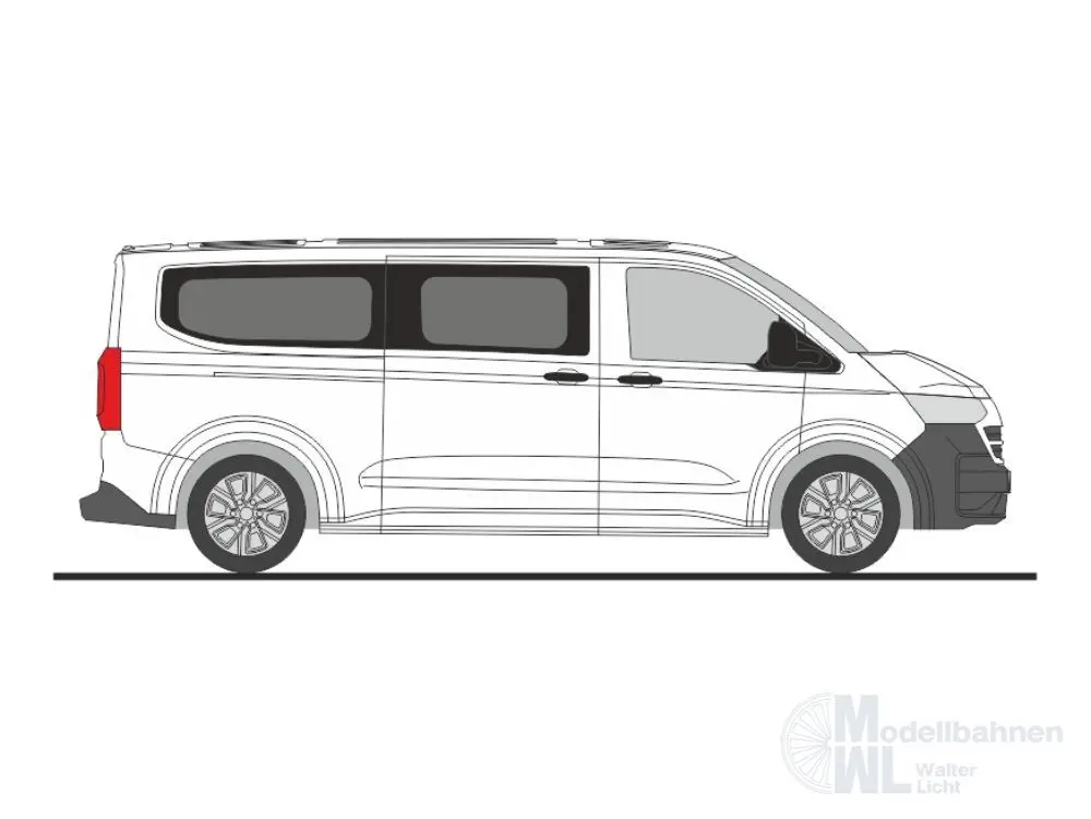 Rietze 11731 - Volkswagen e-Transporter T7 Bus LR FD clear white H0 1:87