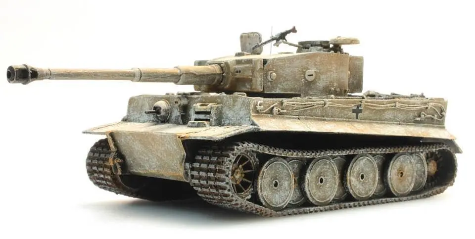 ARTITEC b.v. 387.102-WY - Panzer Tiger I 1943 gelb-Wintertarnung Deutsche Wehrmacht H0 1:87