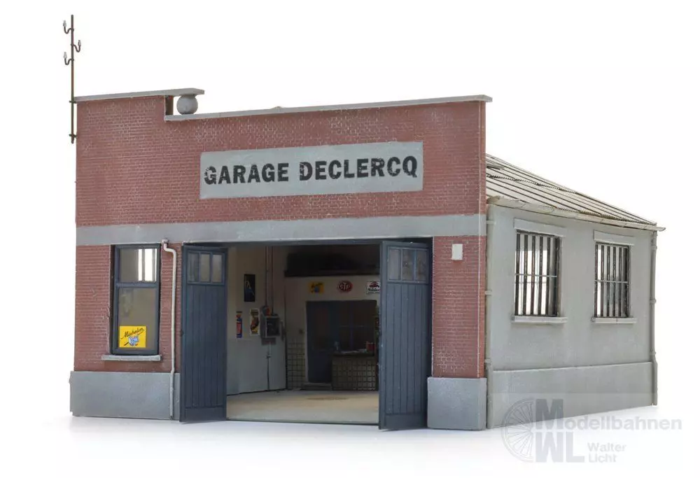 ARTITEC b.v. 10.475 - Belgische Garage mit Innenausstattung H0 1:87 BAUSATZ