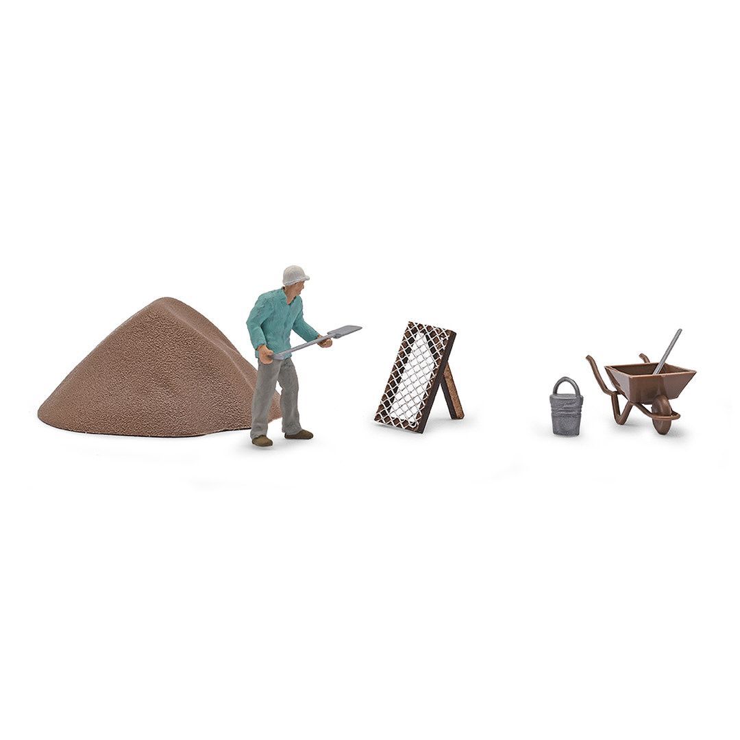 Busch 79908 - A-Set: Erde durchsieben H0 1:87 Busch 79908 - A-Set: Erde durchsieben H0 1:87