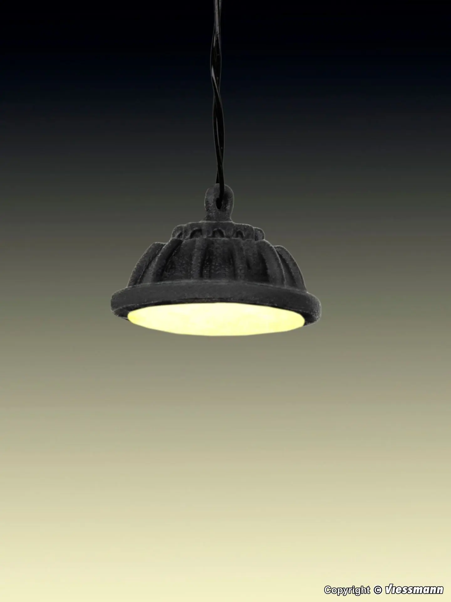Viessmann 6100 - Hängende Industrieleuchte modern LED warmweiß H0 1:87