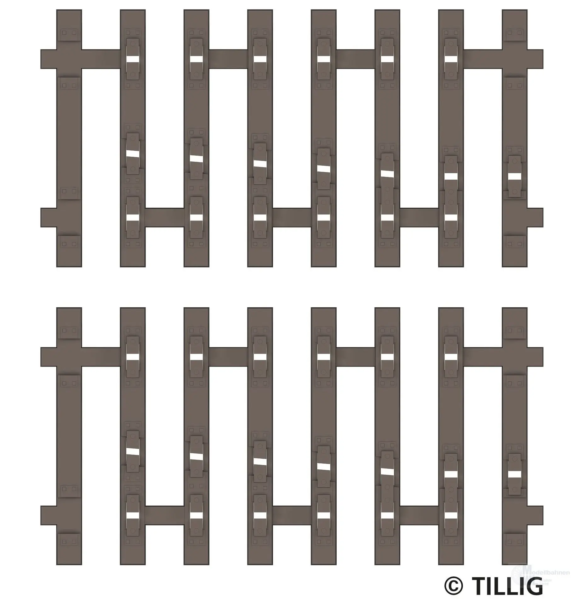 Tillig 83194 - Flex-Schwellenband Zwangsgleis (einseitig) rechts 2 x 41,5mm Endstück TT