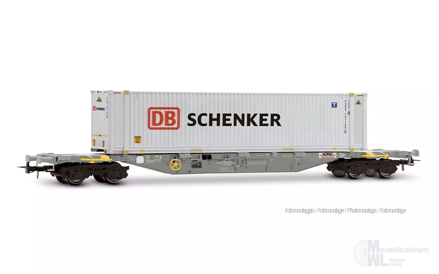 Rivarossi 6703 - Containertragwagen Ep.VI mit Container DB Schenker H0/GL
