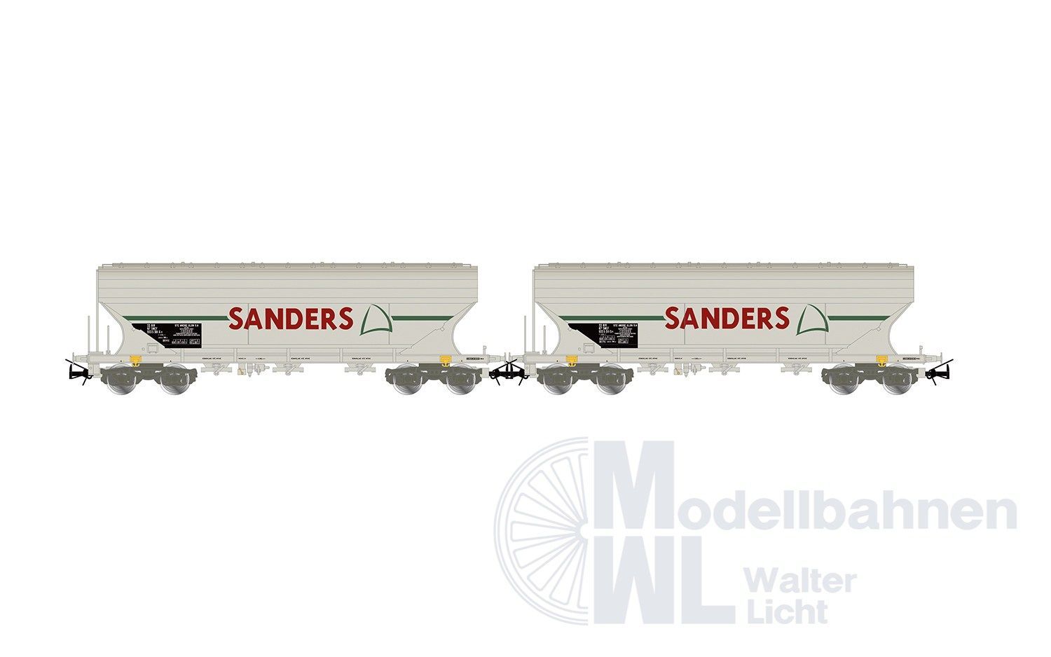 Jouef 6312 - Getreidesilowagen Set SNCF Ep.V 2.tlg. Sanders H0/GL
