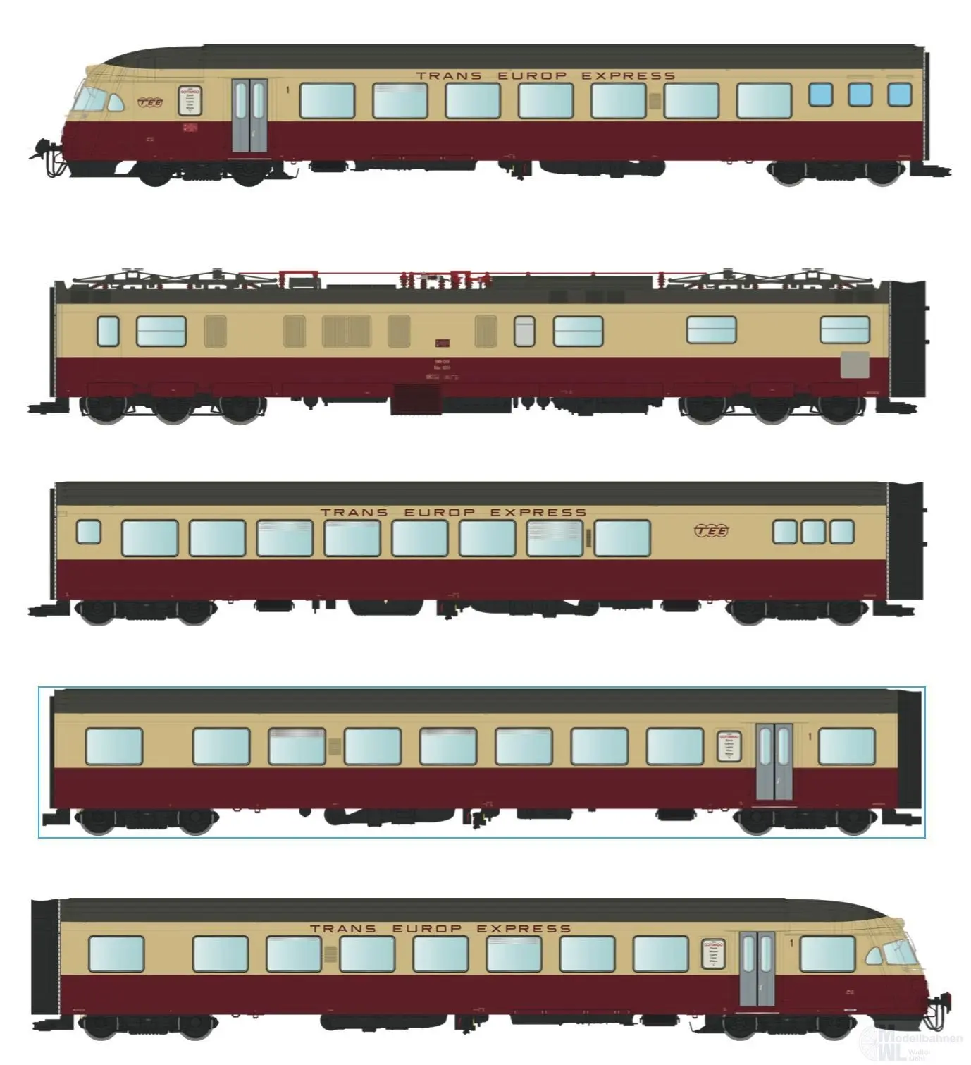 LS Models 17522 - Triebzug RAe SBB Ep.III TEE II Gottardo 6-tlg. H0/WS