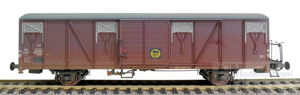 Exact Train 22091 - Güterwagen gedeckt NS Ep.III gealtert H0/GL Exact Train 22091 - Güterwagen gedeckt NS Ep.III gealtert H0/GL