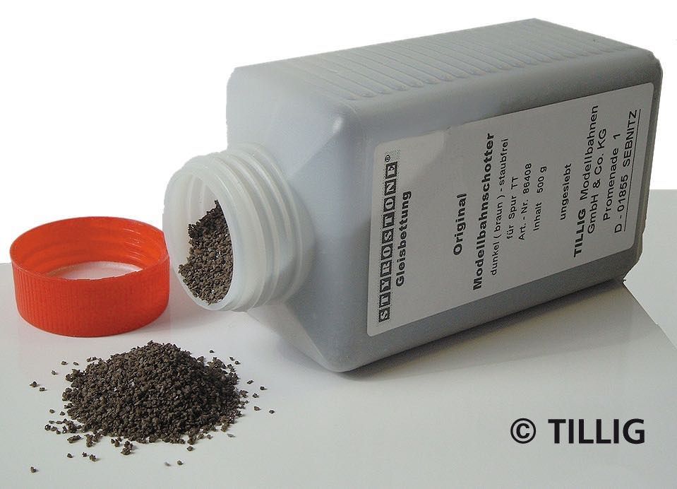 Tillig 86406 - Schotter dunkel braun 500 g