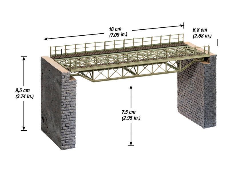 Noch 67024 - Brückenfahrbahn, gerade mit Brückenköpfen H0 1:87 Noch 67024 - Brückenfahrbahn, gerade mit Brückenköpfen H0 1:87