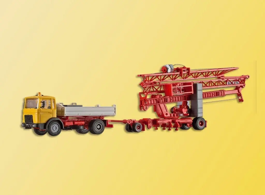 Kibri 13025 - MAN Kipppritsche und LIEBHERR SK 20 Schnelleinsatzkran H0 1:87