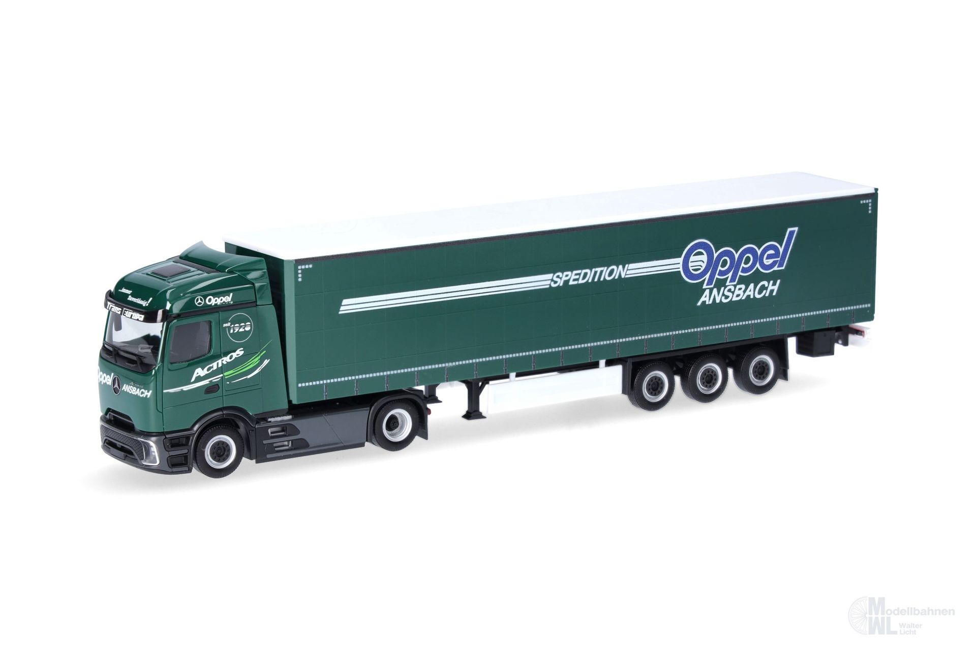 Herpa 319072 - Mercedes-Benz Actros Procabin Gardinenplanen-Sattelzug Oppel H0 1:87
