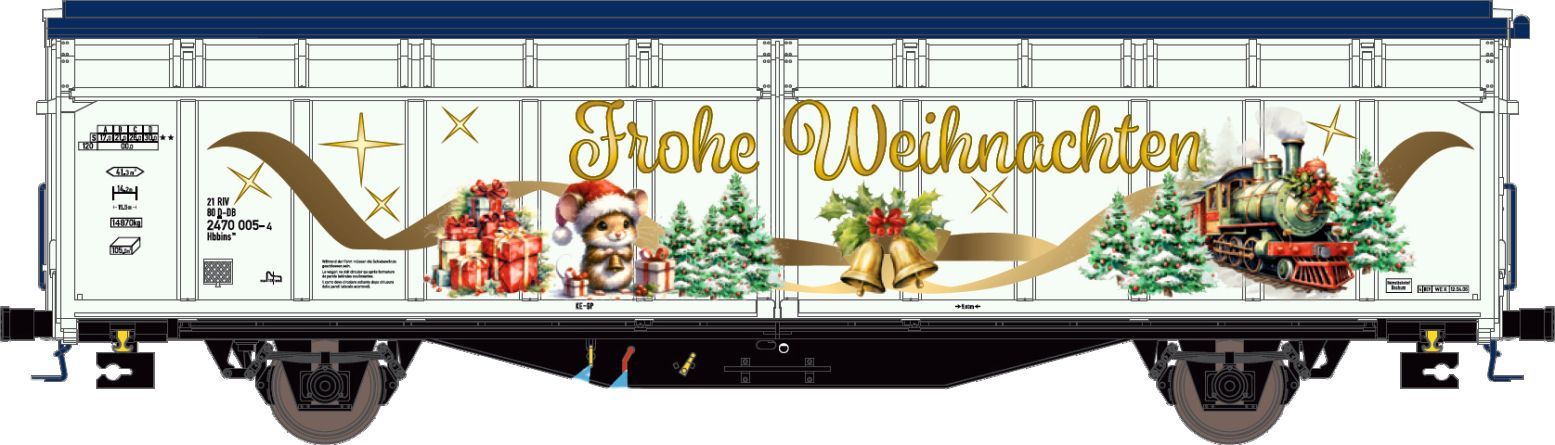 Hobbytrain 24685 - Schiebewandwagen Weihnachtswagen N 1:160