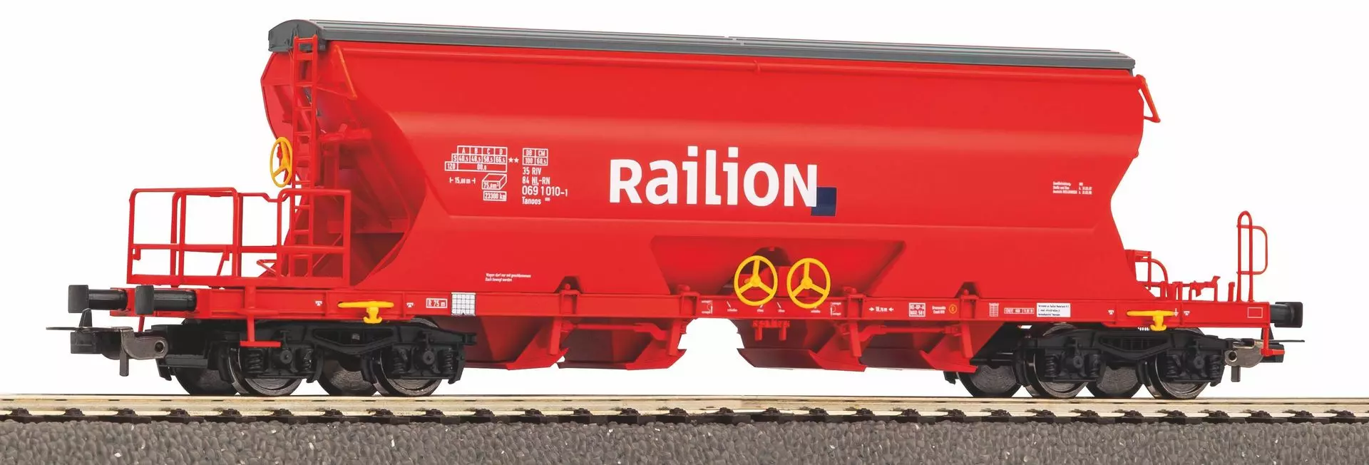 Piko 54639 - Mittelelselbstentladewagen NS Railion Ep.VI Tanoos H0/GL