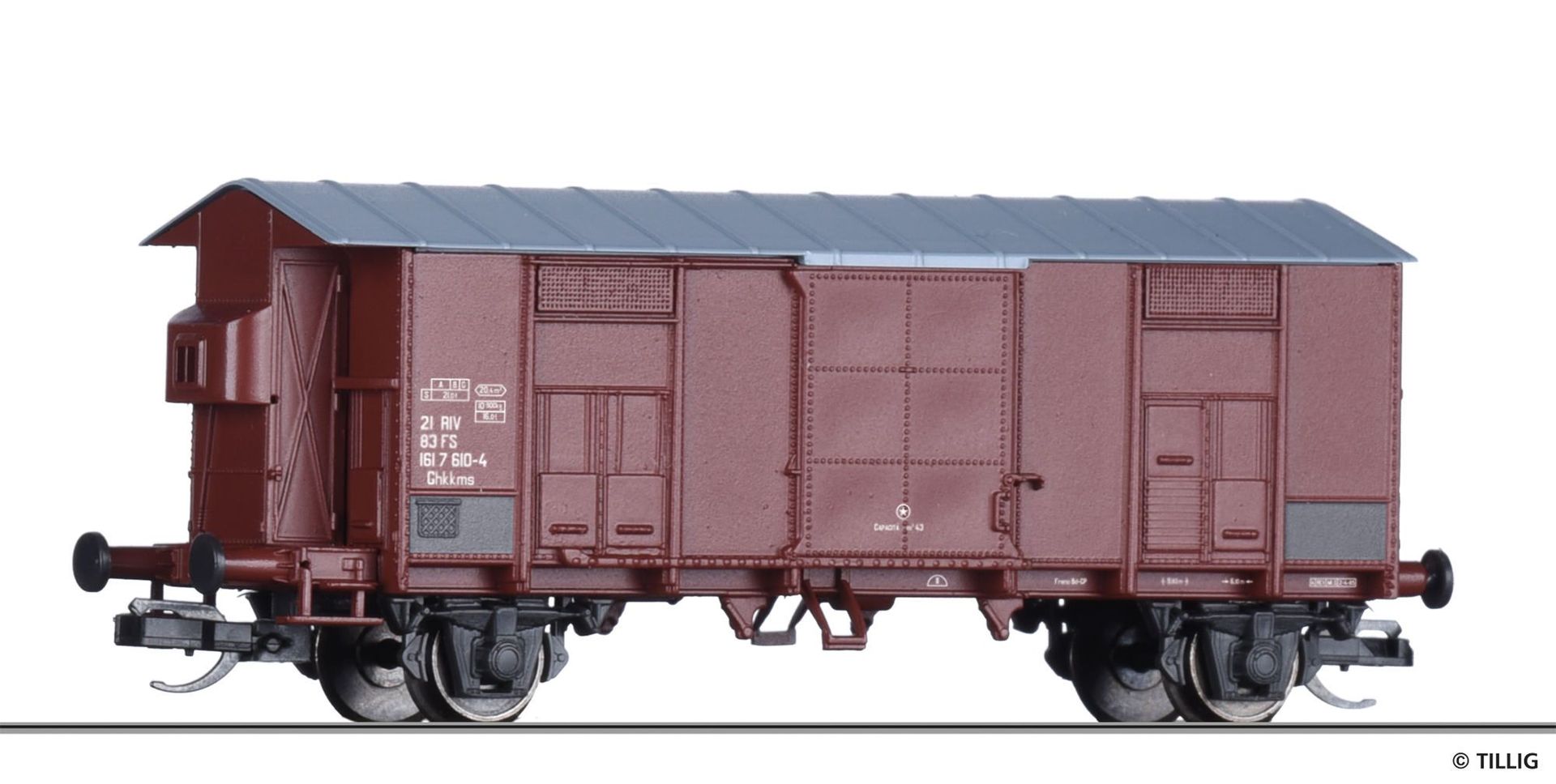Tillig 14888 - Güterwagen gedeckt FS Ep.IV Ghkkms TT 1:120 Tillig 14888 - Güterwagen gedeckt FS Ep.IV Ghkkms TT 1:120