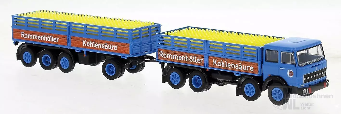 Brekina 58538 - Fiat 691 Hängerzug Rommenhöller (D) mit Ladegut H0 1:87
