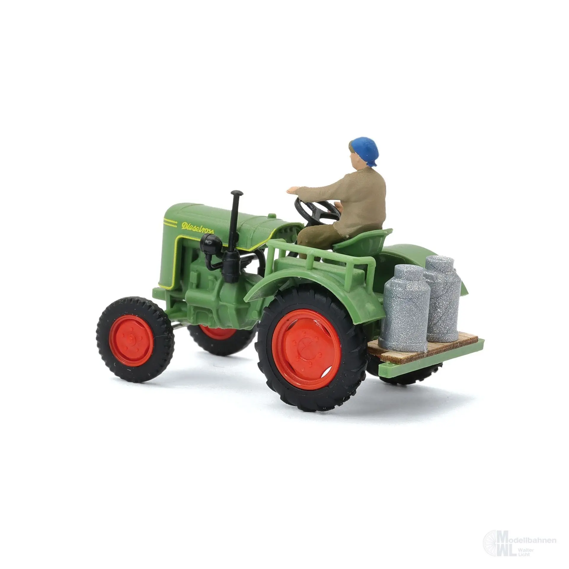 Busch 54154 - Fendt F15 Dieselross mit Bäuerin und Milchkannen H0 1:87