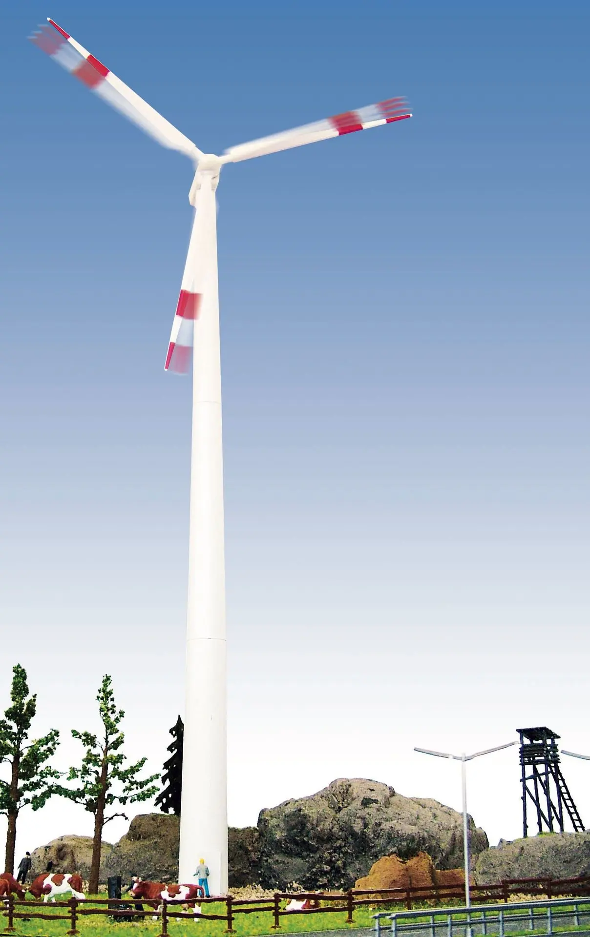 Viessmann 1370 - Windrad mit drehenden Flügeln H0 1:87