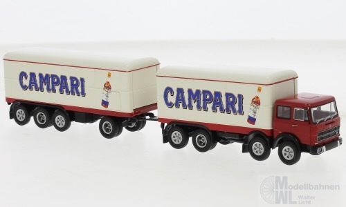 Brekina 58543 - Fiat 691 Millepiedi Kofferzug 1970 Campari H0 1:87