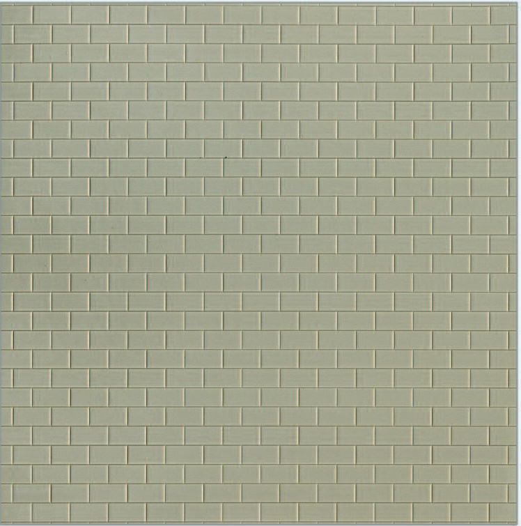 Preiser 19607 - Bodenfliesen lang Grau 3 Platten 95 x 95 mm