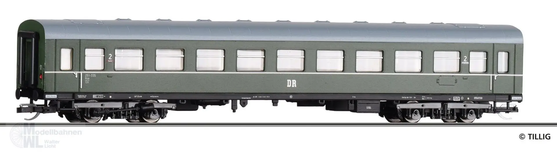 Tillig 95618 - Personenwagen DR Ep.III 2.Kl. B4ge TT 1:120
