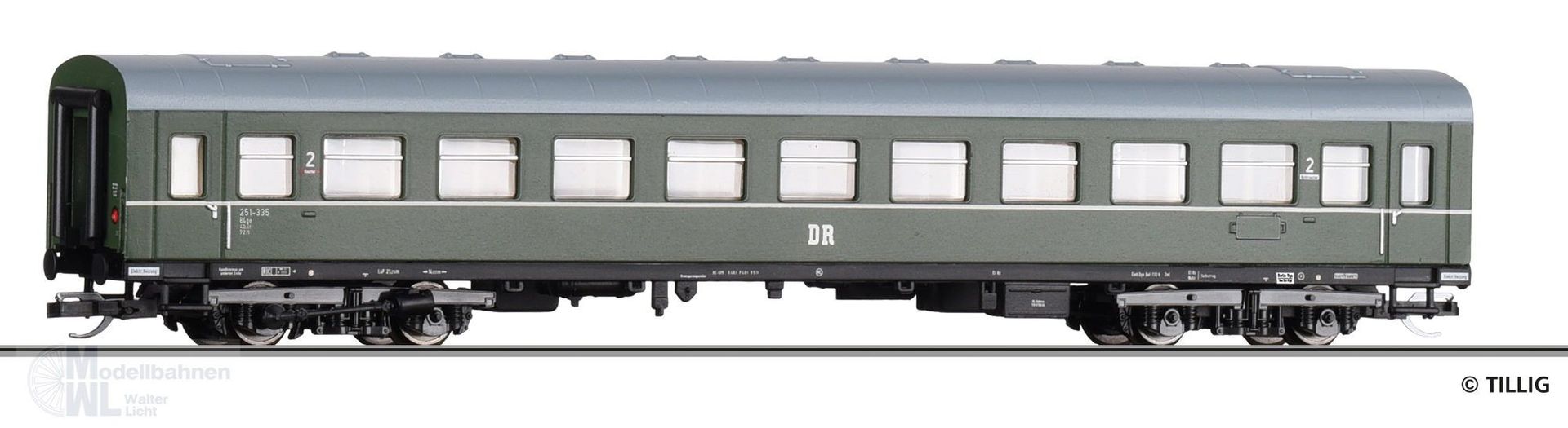 Tillig 95618 - Personenwagen DR Ep.III 2.Kl. B4ge TT 1:120