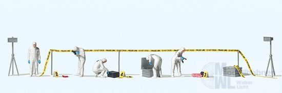Preiser 10800 - Crime Scene Investigation US/GB H0 1:87 Preiser 10800 - Crime Scene Investigation US/GB H0 1:87