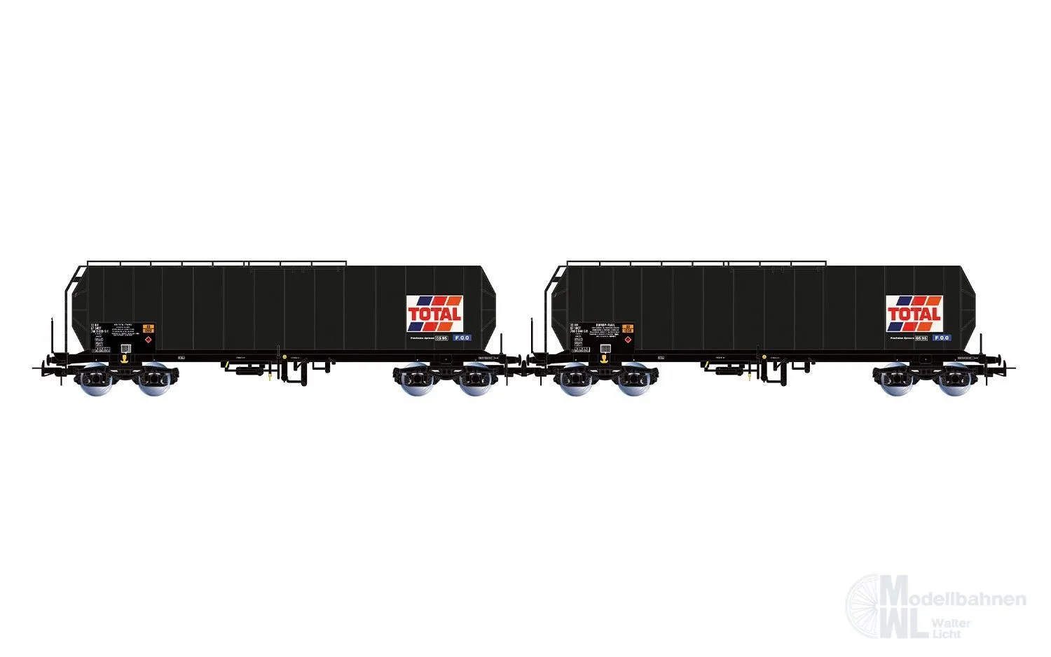 Jouef 6323 - Kesselwagen Set SNCF Ep.IV 2.tlg. TOTAL France H0/GL