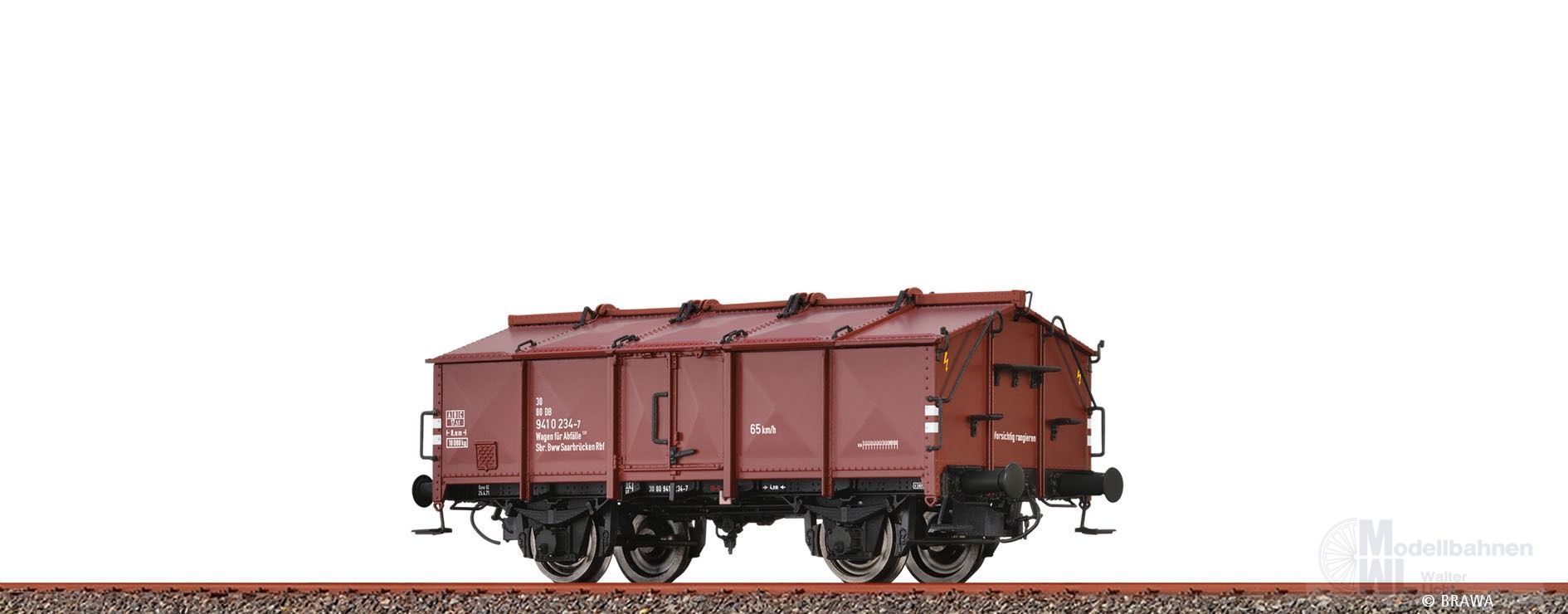Brawa 50557 - Klappdeckelwagen DB Ep.IV Uk-v-25 H0/GL Brawa 50557 - Klappdeckelwagen DB Ep.IV Uk-v-25 H0/GL