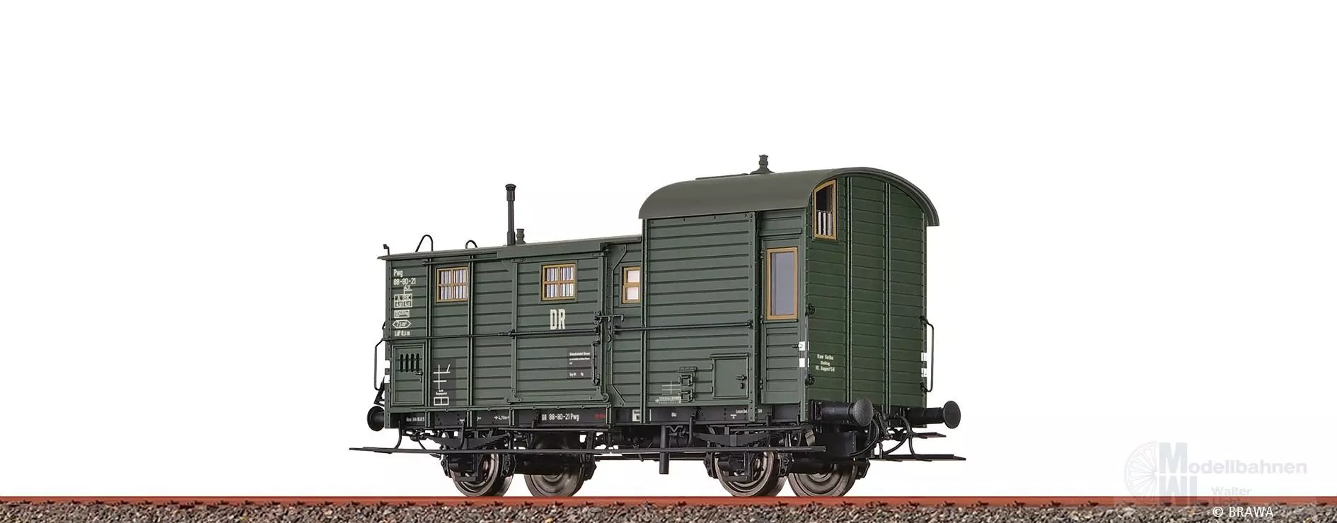 Brawa 48371 - Güterzuggepäckwagen DR Ep.III Pwg 88-80-21 H0/GL