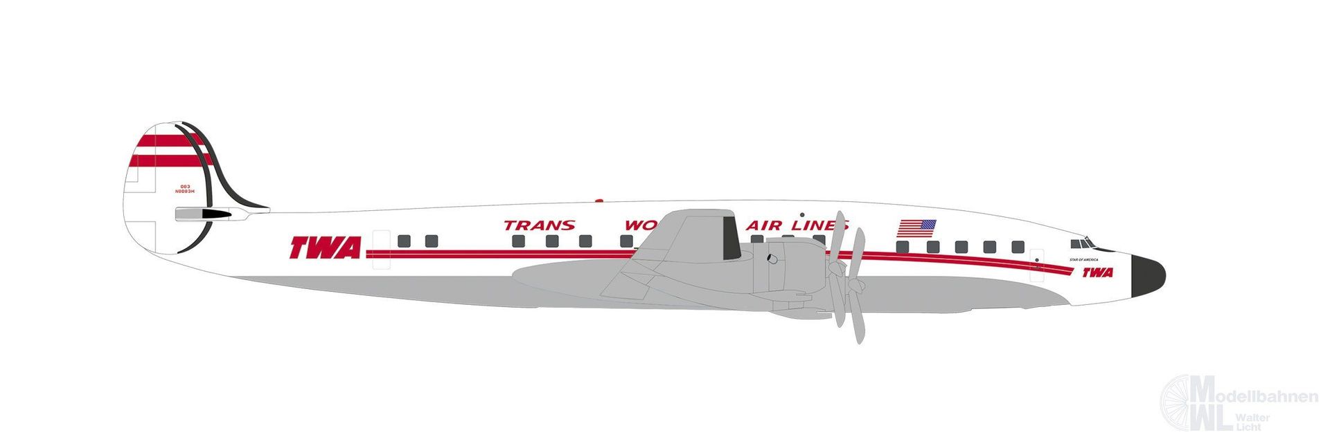 Herpa 539364 - Lockheed  L-1649A Jetstream TWA 1:500