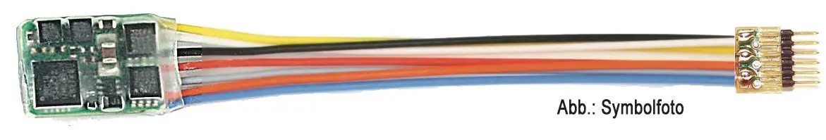 Fleischmann 685404 - DCC-Decoder 6-polig 30mm Litze Stecker NEM 651 N 1:160
