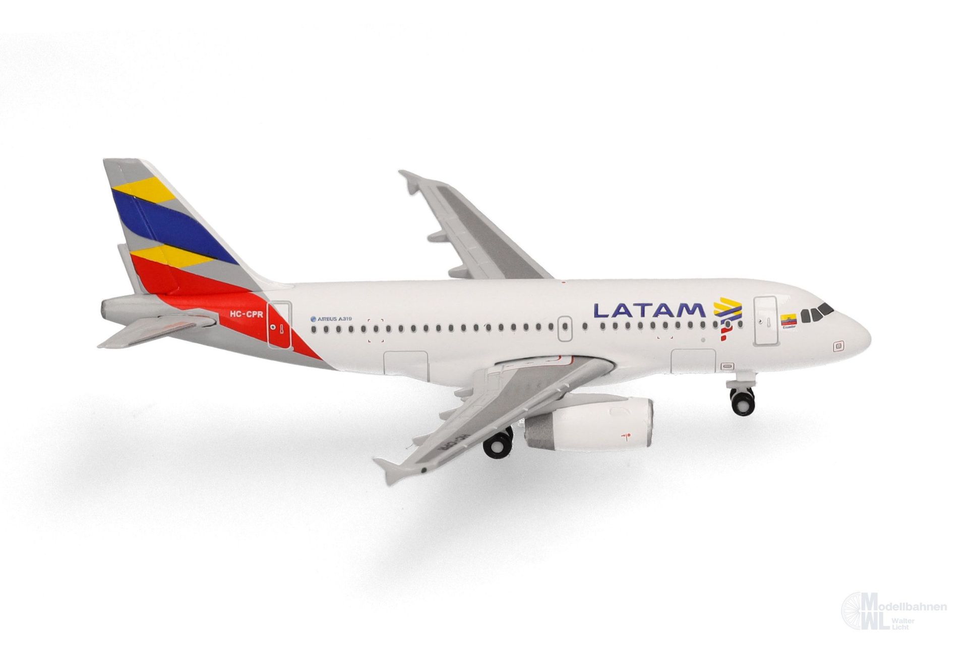 Herpa 538770 - Airbus A319 LATAM - Ecuador Flag 1:500