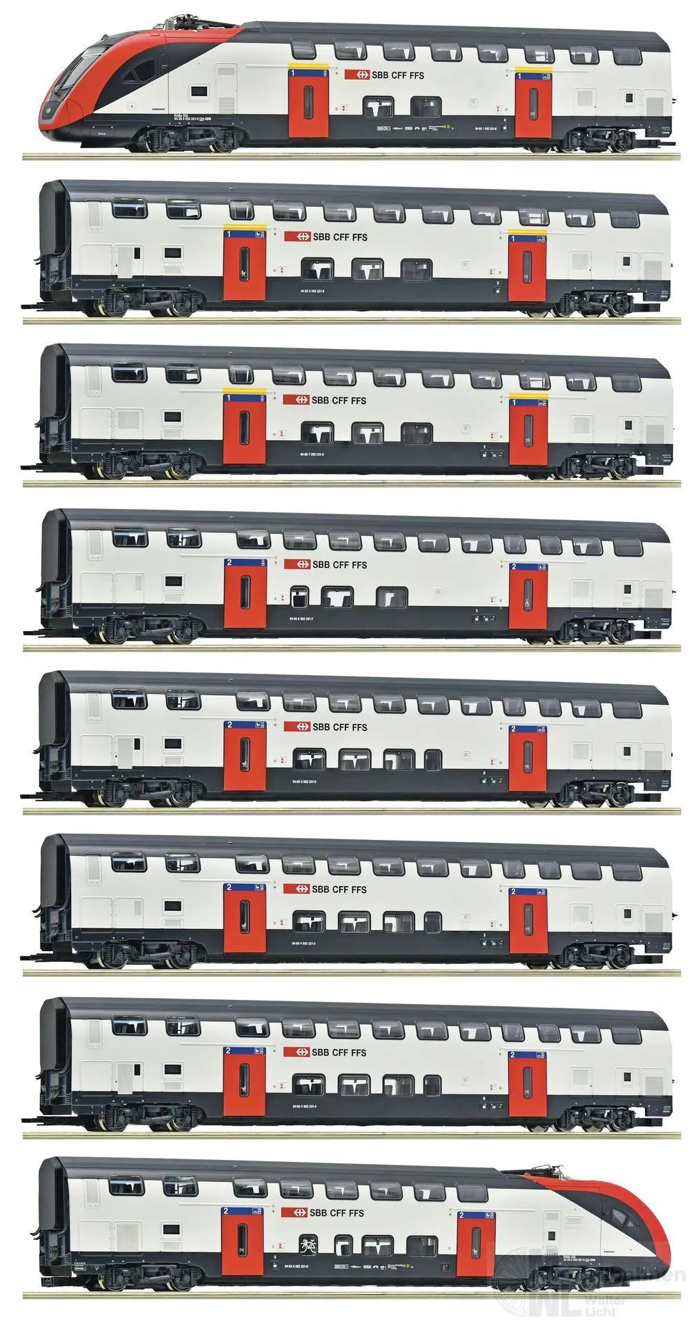 Roco 7700007 - Triebzug RABe 502 SBB Ep.VI 8.tlg. H0/GL