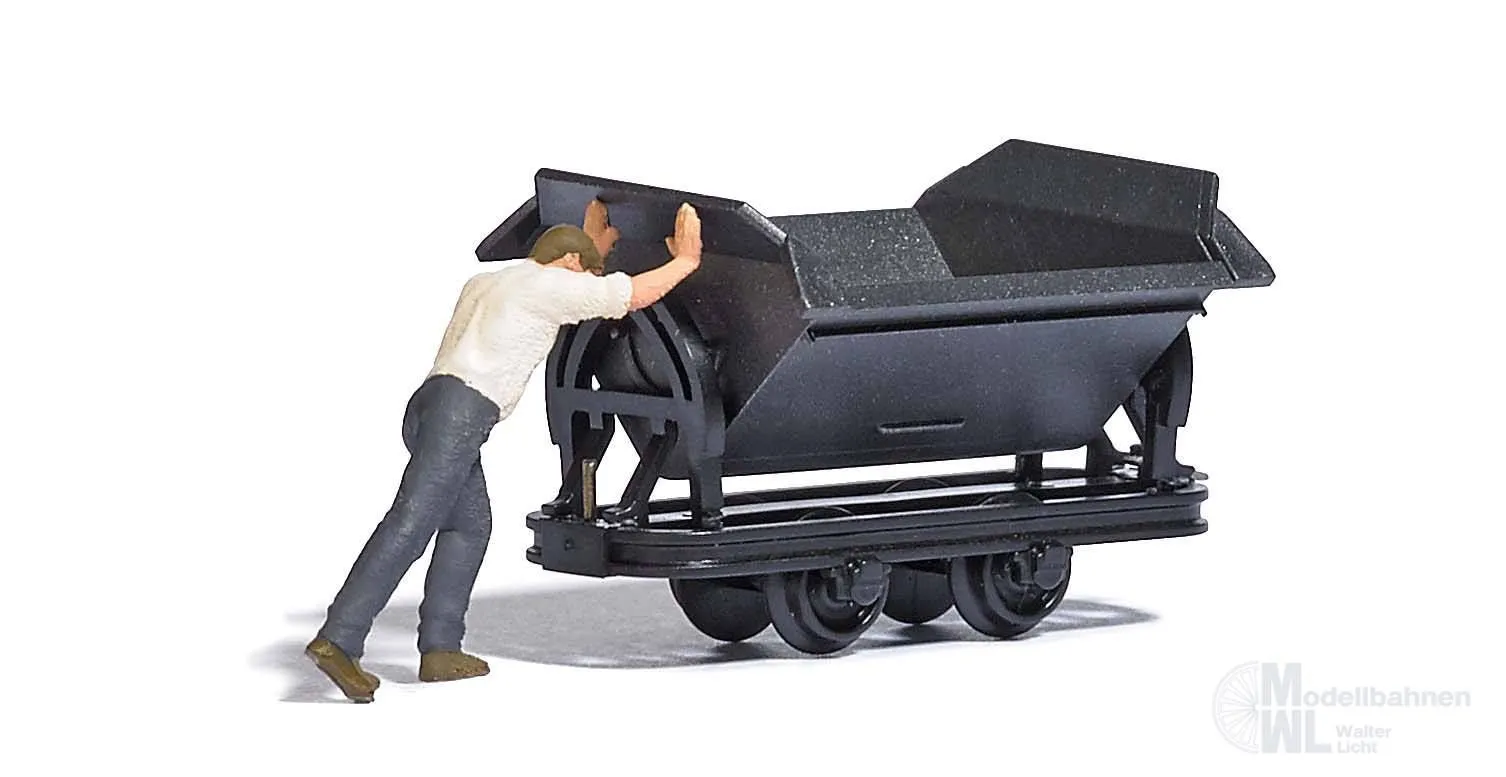 Busch 12450 - A-Set: Lore schieben H0 1:87