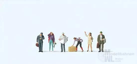 Preiser 79112 - Reisende am Bahnsteig N 1:160