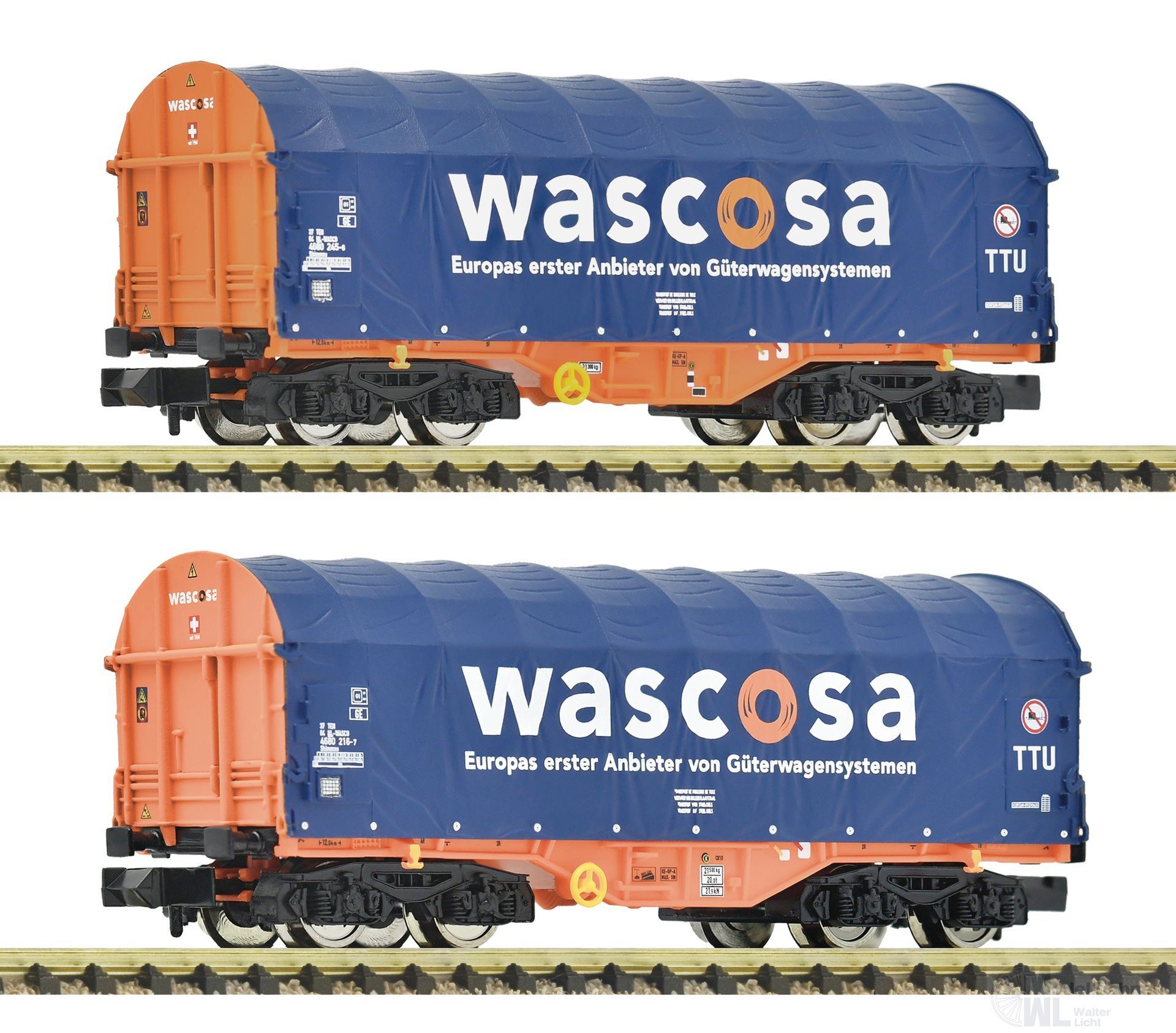 Fleischmann 6660105 - Schiebewandwagen Set WASCOSA Ep.VI 2.tlg. N 1:160 Fleischmann 6660105 - Schiebewandwagen Set WASCOSA Ep.VI 2.tlg. N 1:160