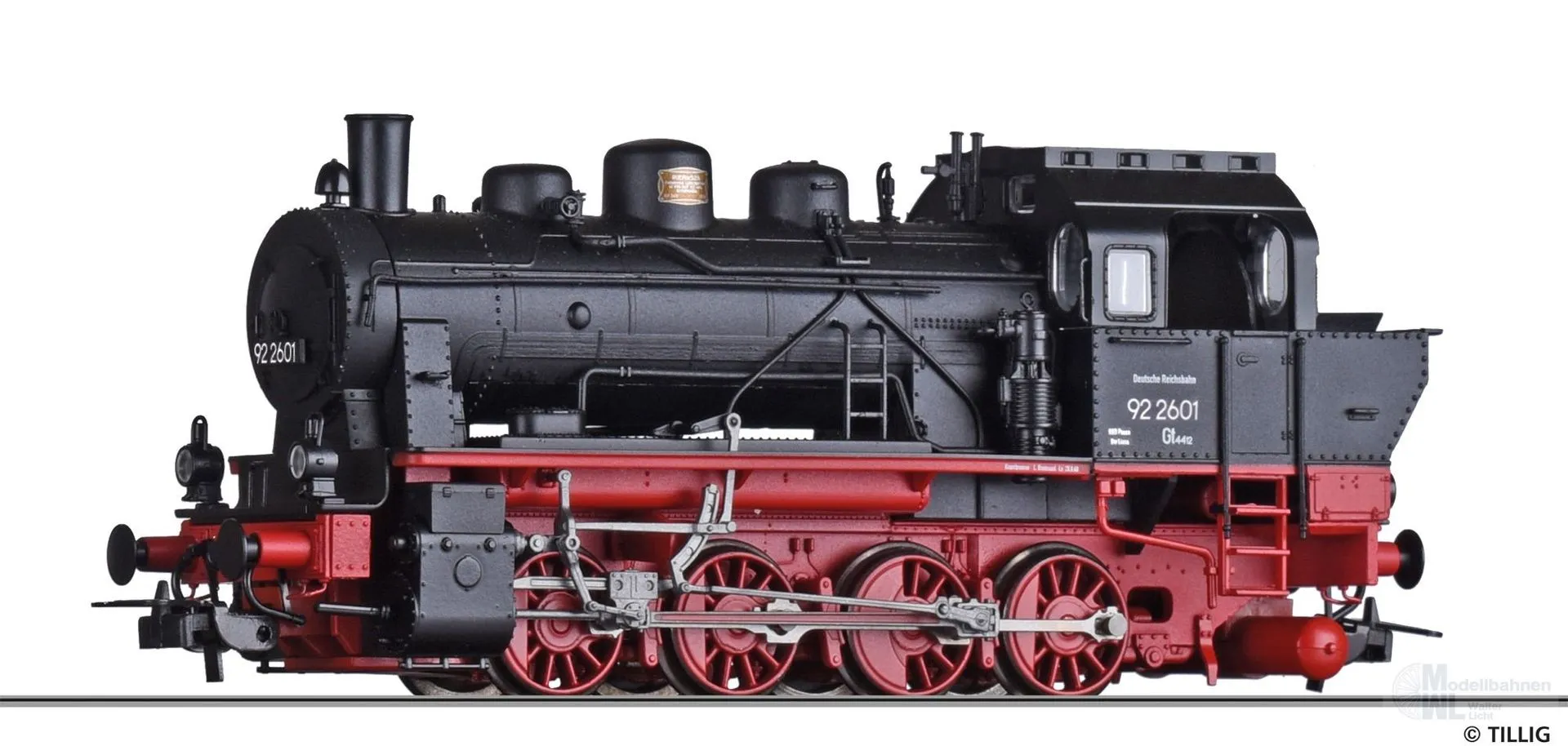Tillig 79010 - Dampflokomotive 92 2601 der DRG, Ep. II, NEU mit ESU-Digital-Decoder H0/G