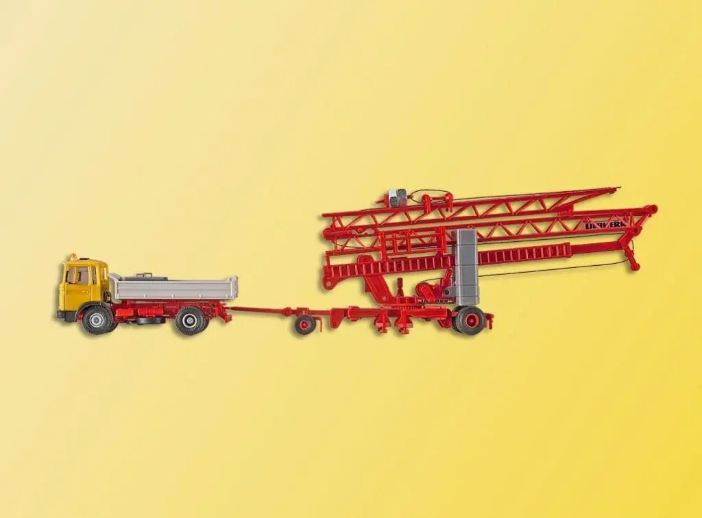Kibri 13025 - MAN Kipppritsche und LIEBHERR SK 20 Schnelleinsatzkran H0 1:87