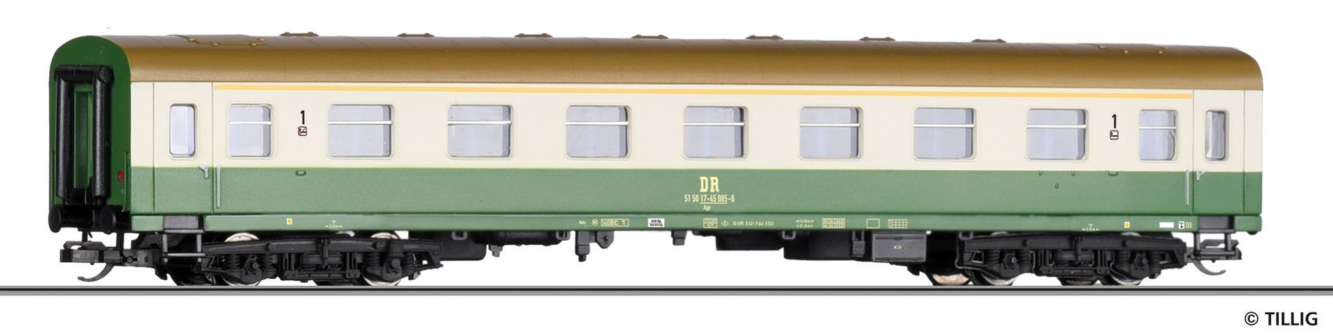 Tillig 95606 - Personenwagen DR Ep.IV 1.Kl. Ag TT 1:120 Tillig 95606 - Personenwagen DR Ep.IV 1.Kl. Ag TT 1:120