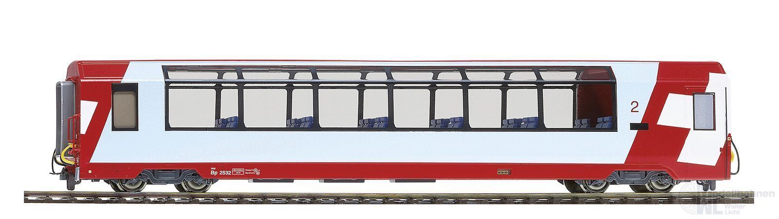 Bemo 3689127 - Panoramawagen RhB Ep.VI Bp 2536 Glacier Express H0/GL