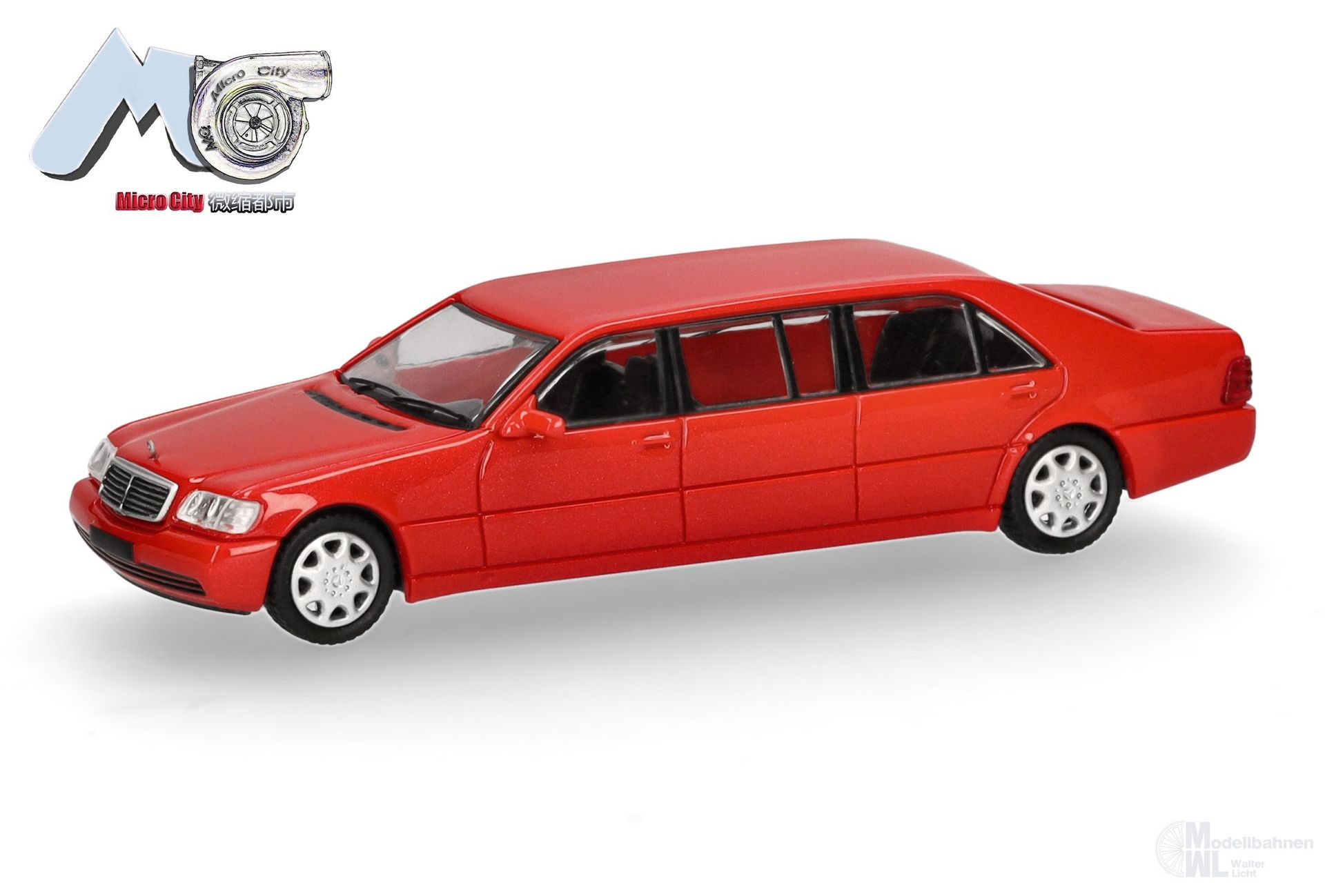 Herpa 87MC000104 - Mercedes-Benz S600 Pullmann rot H0 1:87