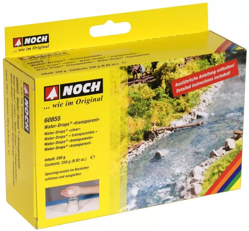 Noch 60855 - Water-Drops® transparent 250 g G/1/0/H0/H0m/H0e/TT/N/Z