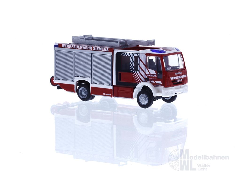 Rietze 68168 - Magirus HLF Team Cab Werkfeuerwehr Siemens Erlangen H0 1:87