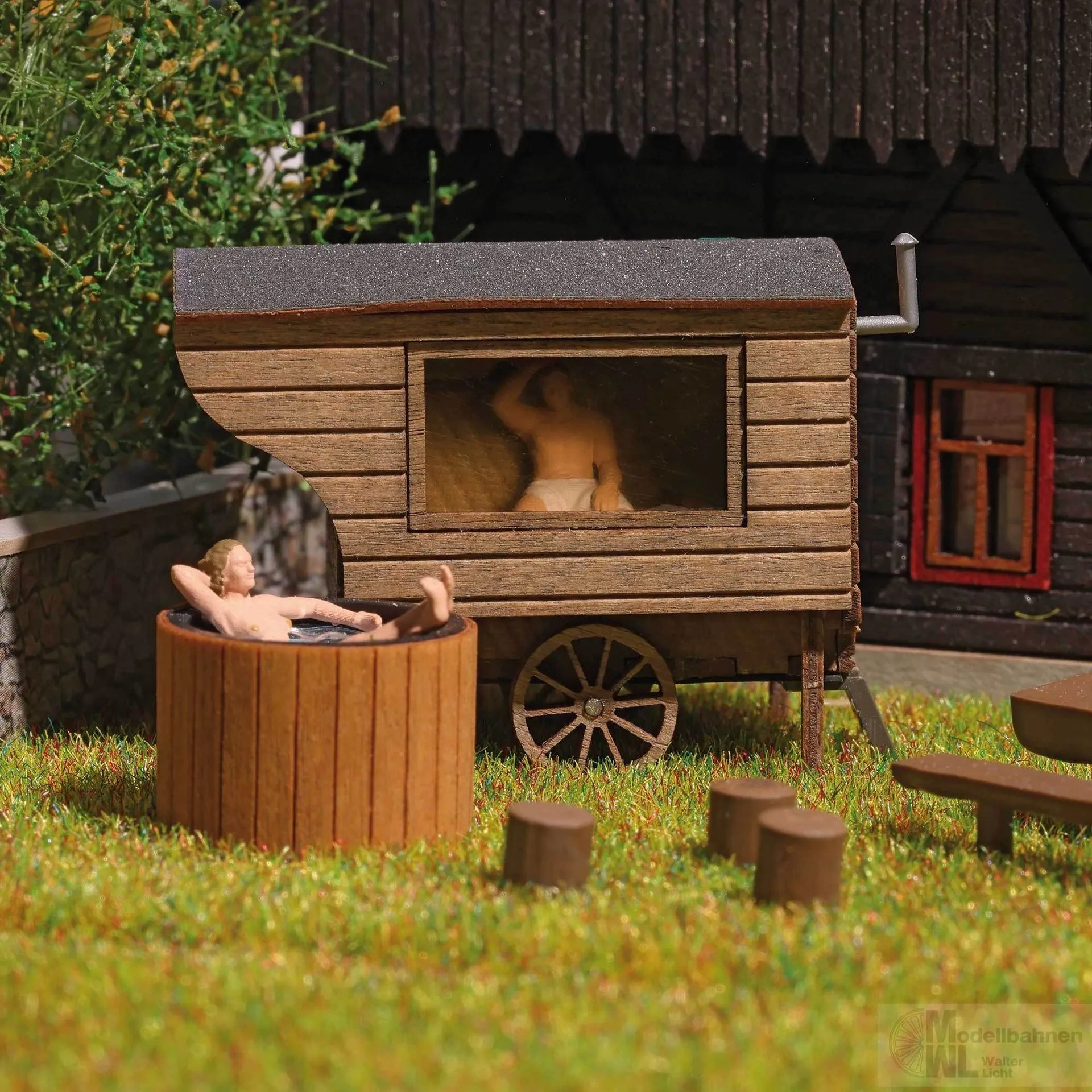 Busch 1870 - Schäferwagen-Sauna H0 1:87